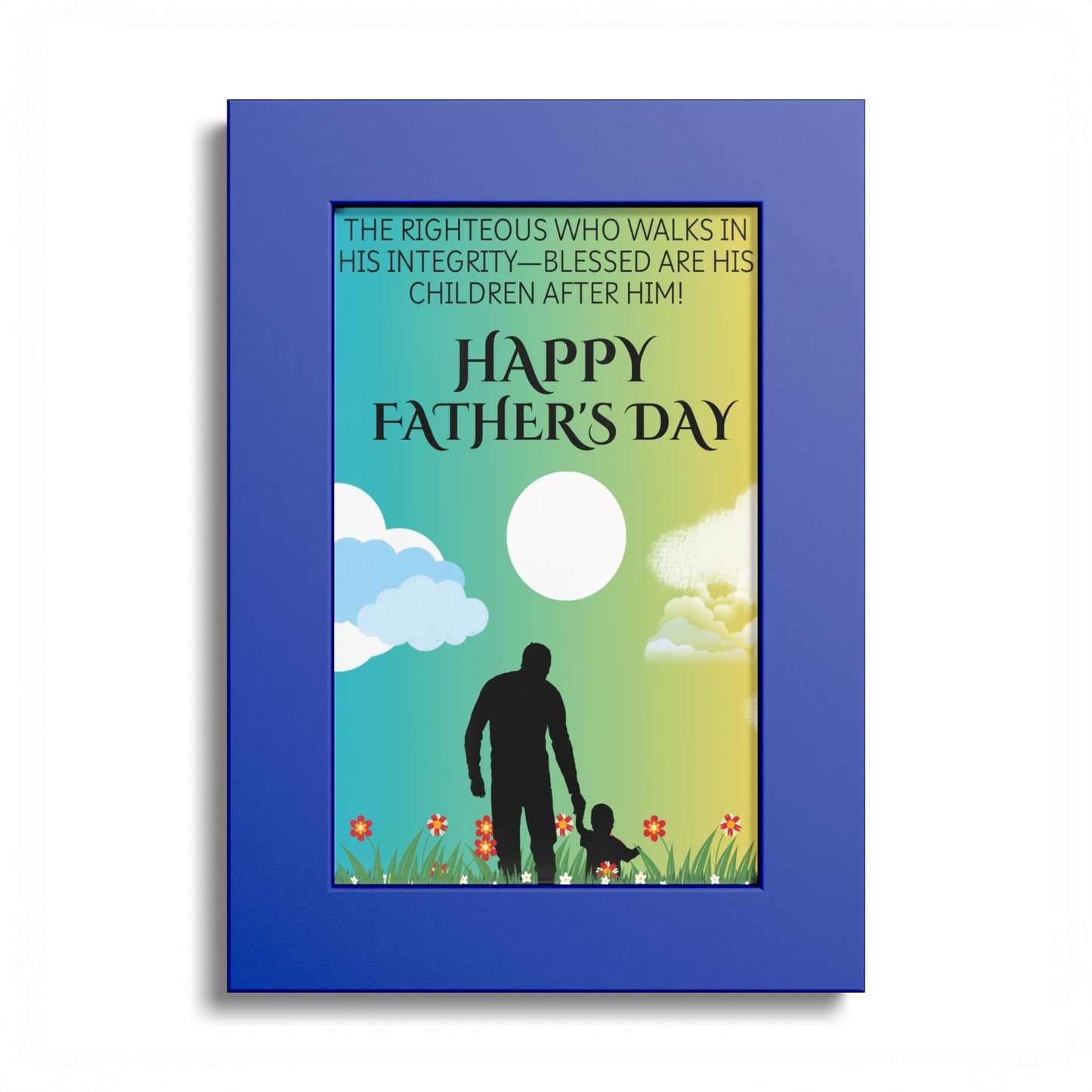 Father's Day Religious Poster — "Happy Father's Day" Inspirational Print